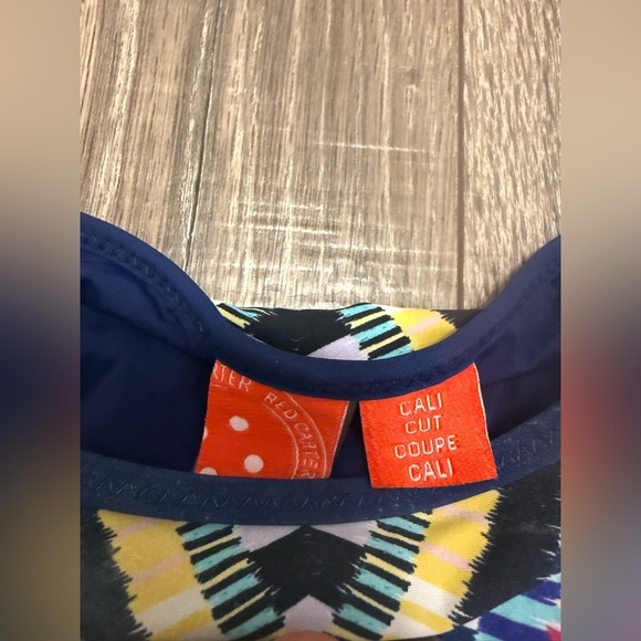 Red Carter Cali Cut Bikini Bottoms in Blue [SZ S 6 US ] - Picture 5 of 7